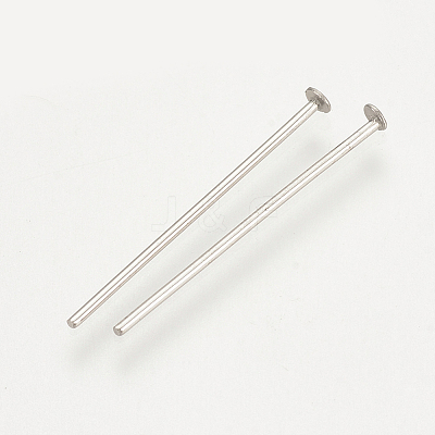 Non-Tarnish 304 Stainless Steel Flat Head Pins X-STAS-S076-75-30mm-1