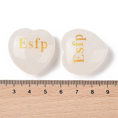 Natural Quartz Crystal Heart Engraving MBTI Figurines Statues for Home Office Desk Decorations X1-G-K353-05K-1