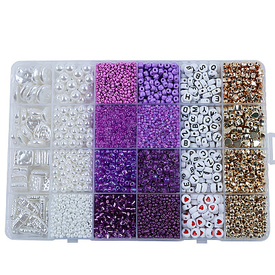 DIY 24 Style Acrylic & ABS Beads Jewelry Making Finding Kit DIY-NB0012-02A-1