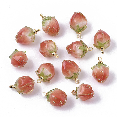 Handmade Flower Epoxy Resin Pendants KY-S163-103B-1