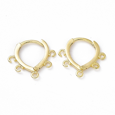Brass Hoop Earring Findings KK-A172-31G-1