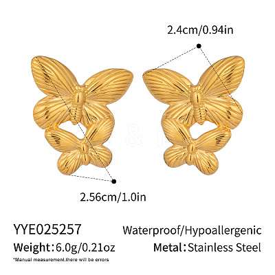 304 Stainless Steel Stud Earrings for Women MA8186-1-1