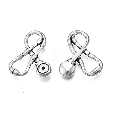 Tibetan Style Alloy Connector Rhinestone Settings TIBEP-N008-170-1