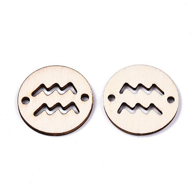 Unfinished Natural Poplar Wood Links Connectors WOOD-S045-139B-10-1