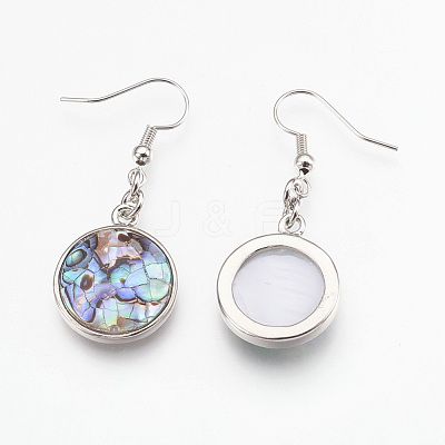 Shell Dangle Earrings EJEW-F162-C-1