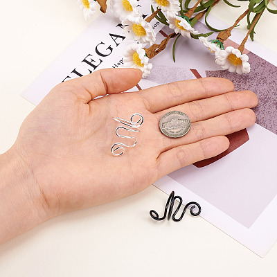 2Pcs 2 Styles Iron Yarn Guide Finger Holders DIY-TA0011-14-1