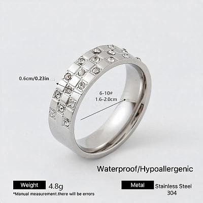 304 Stainless Steel Finger Rings for Women MF5435-22-1