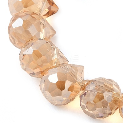Electroplate Glass Beads Strands X-EGLA-D030-17I-1