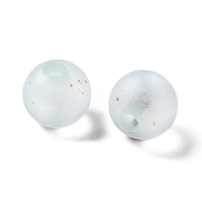 Frosted Transparent Acrylic Beads OACR-F013-12G-1