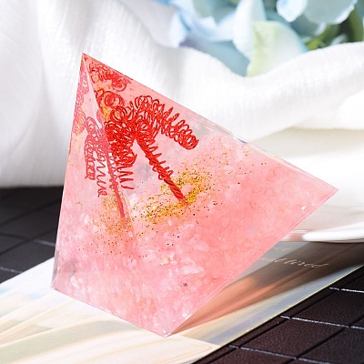 Orgonite Pyramid Resin Display Decorations PW-WG22430-01-1