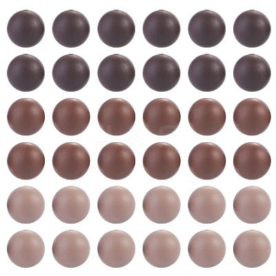 45Pcs 3 Colors Round Silicone Focal Beads SIL-TAD0001-01G-1