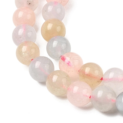 Natural Morganite Beads Strands G-R446-6mm-07-1