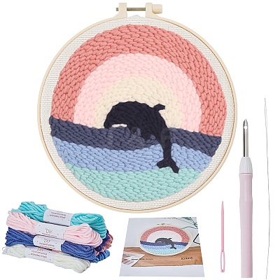 Punch Embroidery Starter Kits DIY-WH20007-13D-1