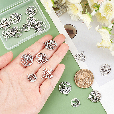 20Pcs 5 Style 304 Stainless Steel Pendants STAS-DC0005-87-1