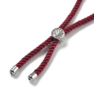 Twisted Nylon Cord Silder Bracelets DIY-B066-03P-06-1