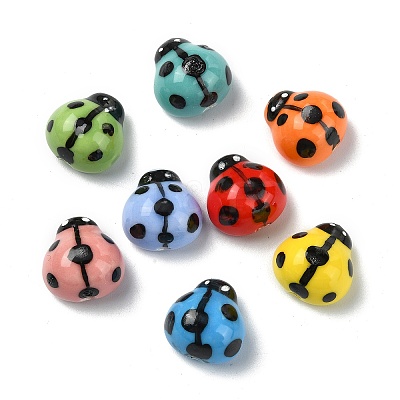 16Pcs 8 Colors Handmade Porcelain Beads PORC-CJ0001-10-1