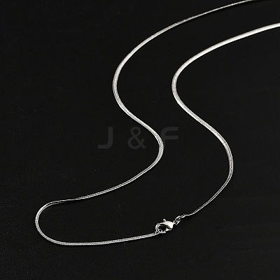 2mm Rack Plating Brass Herringbone Chain Necklaces for Women Men MAK-L044-20P-1