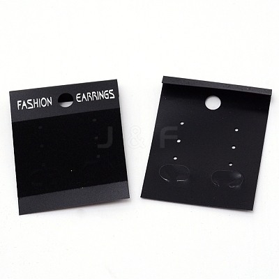 Plastic Earring Display Card CDIS-WH0015-04-1