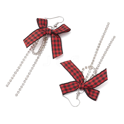 Polyester Dangle Earrings EJEW-JE06222-1
