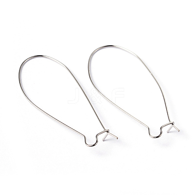 Brass Hoop Earrings Findings Kidney Ear Wires EC221-4NF-1
