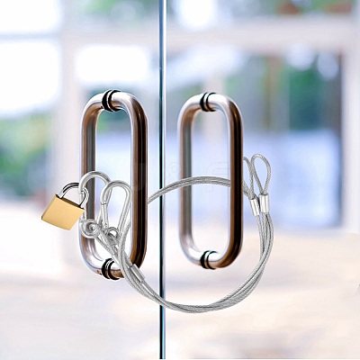 4Pcs 2 Style 304 Stainless Steel Safety Chain Wire Rope AJEW-SZ0001-71-1