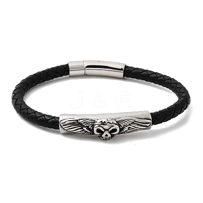 Braided Microfiber Leather Cord Bracelets BJEW-A092-01C-AS-1