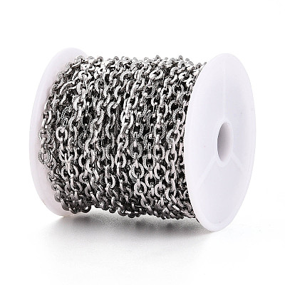 Brass Textured Cable Chains CHC-T018-29P-1