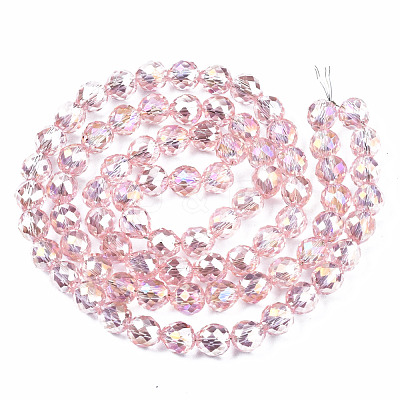 Transparent Glass Beads Strands X-EGLA-T008-14A-01-1