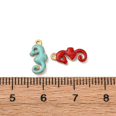 304 Stainless Steel Enamel Charms STAS-Q363-14G-G-1