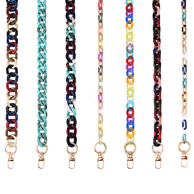 Transparent Acrylic Twisted Chain Bag Decorative Chains HJEW-YW00116-02-1