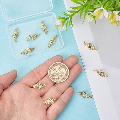 10Pcs Brass Pendants KK-HY0004-09-1