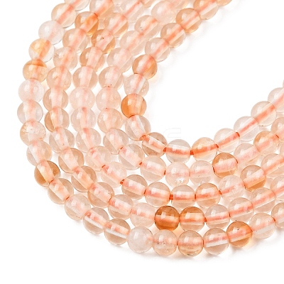 Heated Natural Citrine Beads Strands G-H358-A14-3mm-01-1