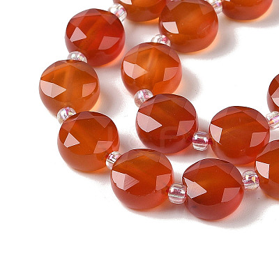 Natural Carnelian Bead Strands G-NH0013-A03-01-1
