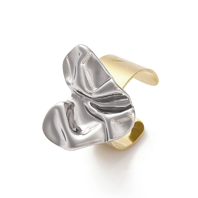 304 Stainless Steel Open Cuff Rings RJEW-K258-08GP-07-1