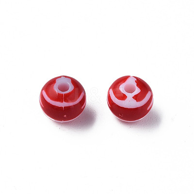 Opaque Striped Acrylic Beads MACR-S373-27D-01-1