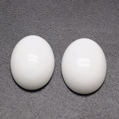 Oval Opaque Glass Cabochons G-K020-14x10mm-12-1