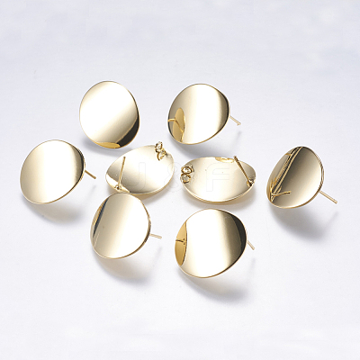 Brass Stud Earring Findings KK-F738-40G-1