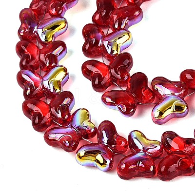 Baking Paint Electroplate Transparent Glass Beads Strands EGLA-Q136-03A-11-1