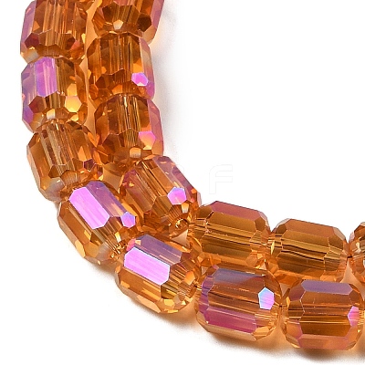 Electroplate Glass Beads Strands GLAA-G112-07F-1