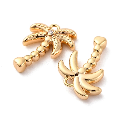 Brass Rhinestone Pendants KK-E793-22G-1