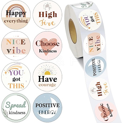 500Pcs Award Paper Self-Adhesive Stickers AJEW-S089-10A-1