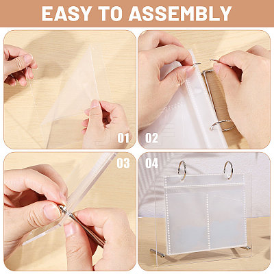 3 Inch 10 Pockets Acrylic Calendar Photos Album AJEW-WH0596-158-1