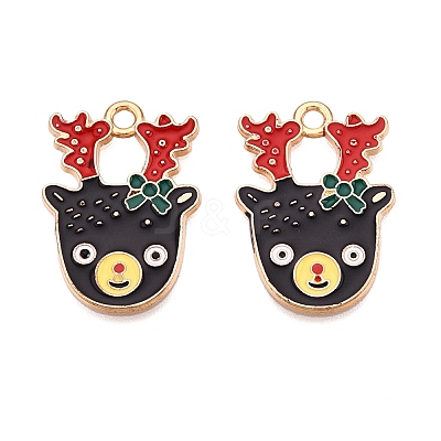 Christmas Theme Alloy Enamel Pendants ENAM-T020-10D-1