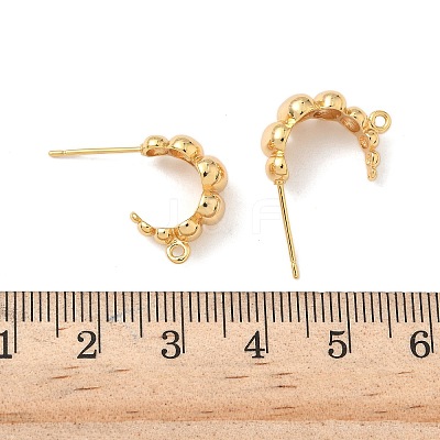 Brass Stud Earring Findings KK-C099-15G-1