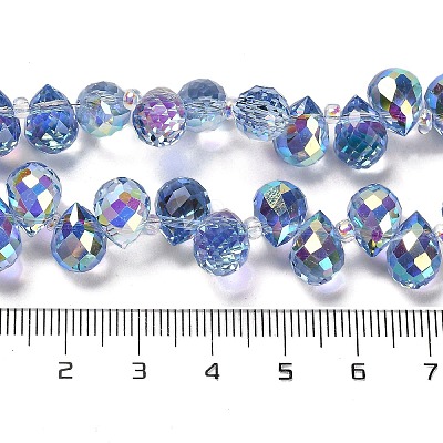 Electroplate Glass Beads Strands EGLA-D030-17B-1