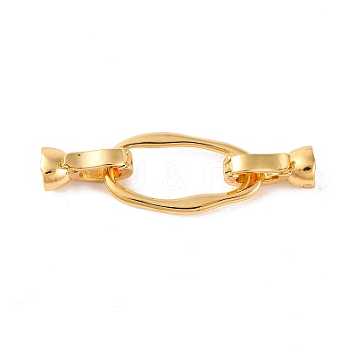 Brass Fold Over Clasps KK-U016-22G-1