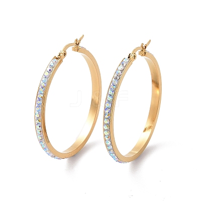 304 Stainless Steel Hoop Earrings EJEW-N0031-11G-02D-1