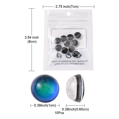 Translucent Glass Cabochons GLAA-YW0001-50-1