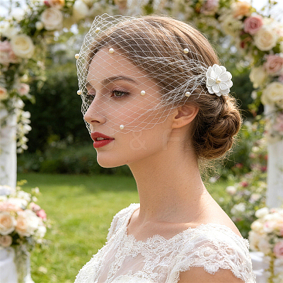 Nylon Fascinator Mesh Face Veil AJEW-WH0596-976-1