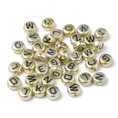 Plating Acrylic Beads X-PACR-T004-03G-1